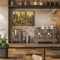 Detroit Skyline Art Poster