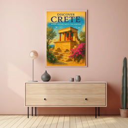 Crete Knossos Palace Travel Poster