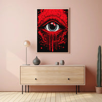 Surreal Eye and Abstract Forms Art Poster