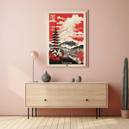 Fukushima Modern Tradition Blend Travel Poster
