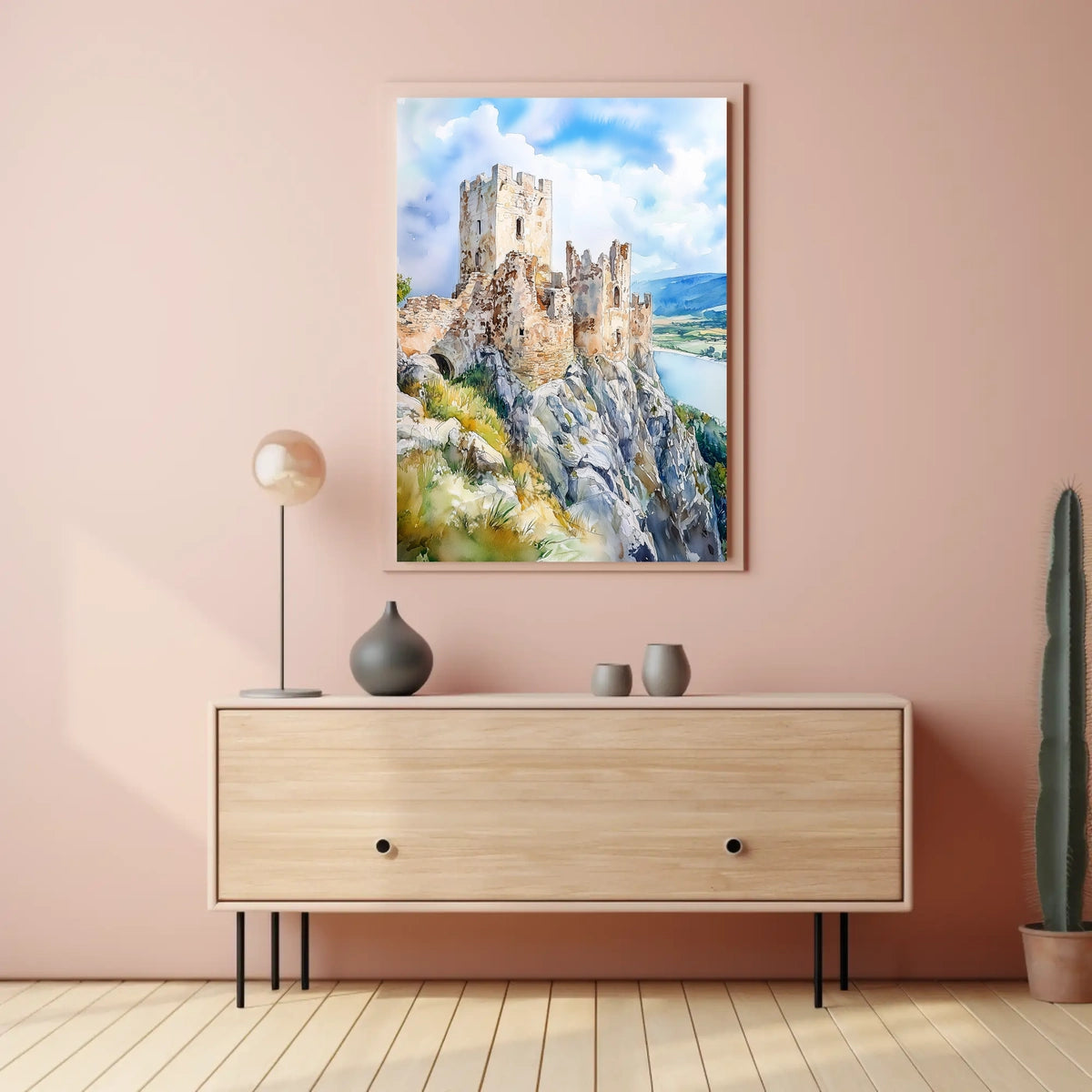 Slovakia Devin Castle Ruins Scenic View Wall Decor Poster