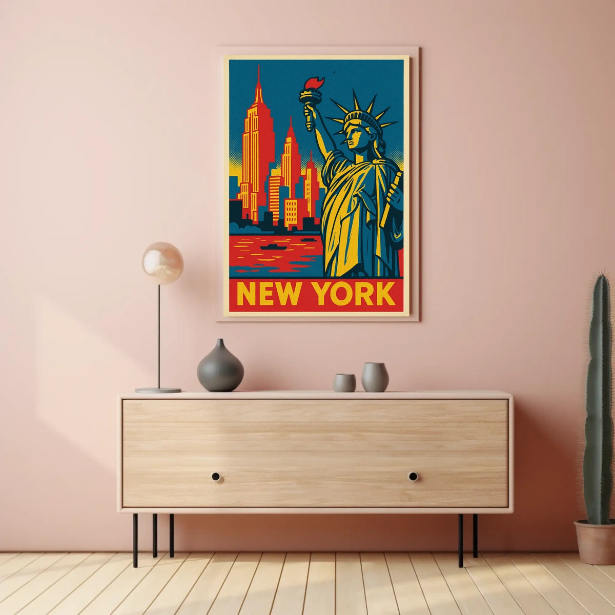 New York Iconic Landmarks Poster