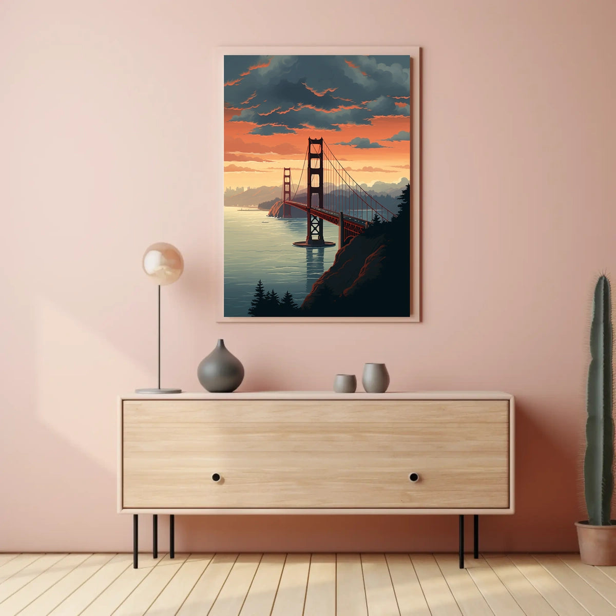 Golden Gate Suspension Bridge Art Print - Travel Poster
