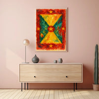 Vibrant Abstract Flag Poster