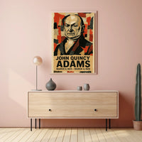 John Quincy Adams 6th President of the United States Layered paper Collage Poster