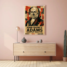 John Quincy Adams 6th President of the United States Layered paper Collage Poster