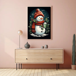 Festive Snowman Delight Poster