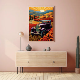 Vintage Journey Through the Countryside Poster