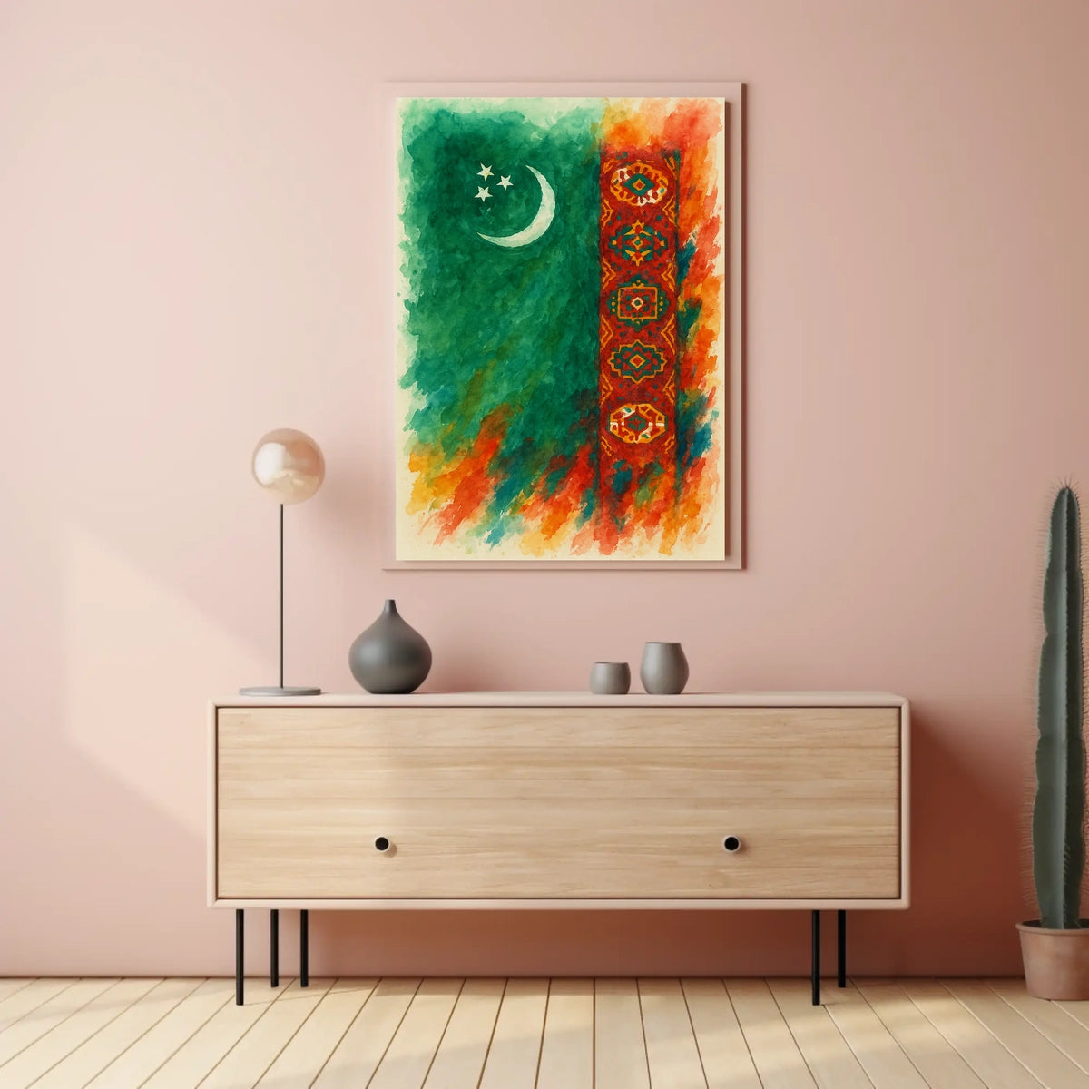 Turkmenistan National Symbol Revered Heritage Scenic Majesty Captivating Travel Inspired Wall Art Poster