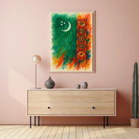 Turkmenistan National Symbol Revered Heritage Scenic Majesty Captivating Travel Inspired Wall Art Poster