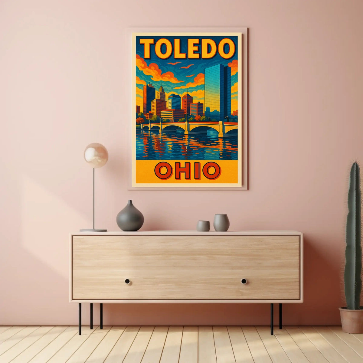 Toledo, Ohio A Vibrant Cityscape Poster