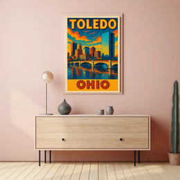 Toledo, Ohio A Vibrant Cityscape Poster
