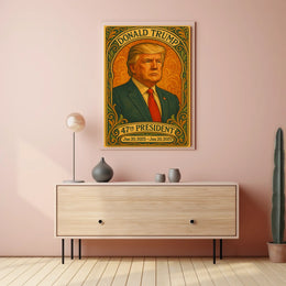 Trump Statesmanship Portrait Art Deco Patriotic Poster