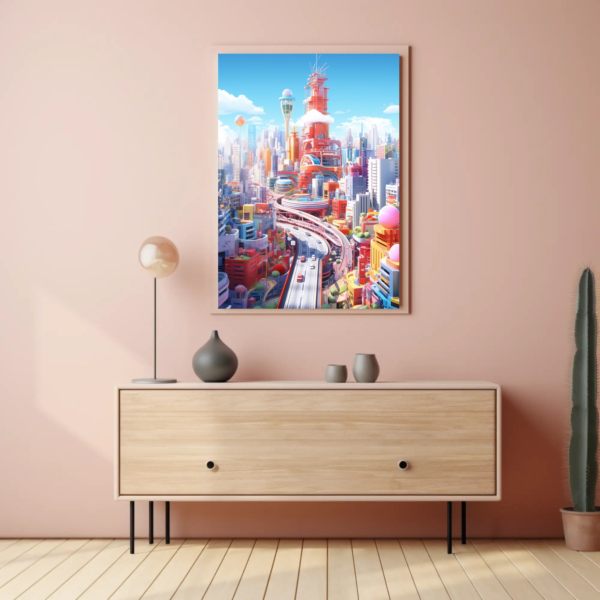 Futuristic Cityscape Poster