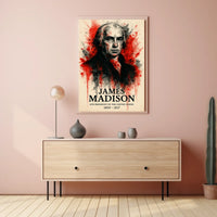 James Madison Watercolor Portrait Historical or Presidential Poster