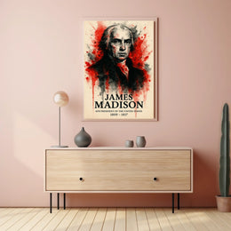 James Madison Watercolor Portrait Historical or Presidential Poster
