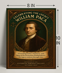 Celebrating the Legacy of William Paca Poster PosterGoat