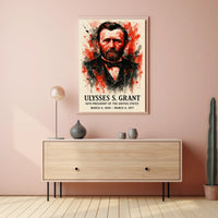 Ulysses S. Grant Watercolor Portrait Historical or Presidential Poster