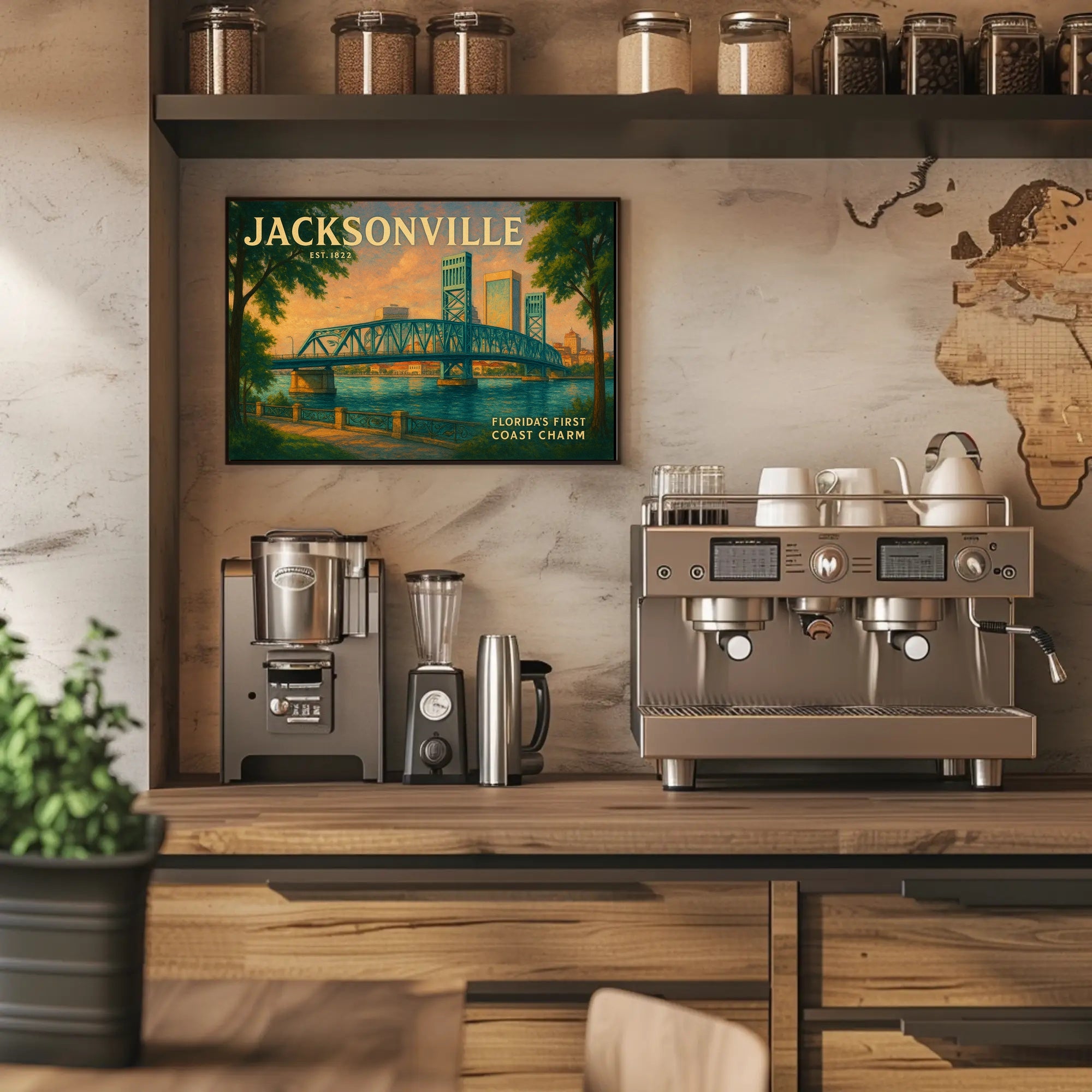 Jacksonville First Coast Charm Travel Poster