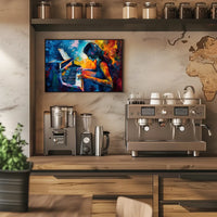 Passionate Piano Player Abstract Art Poster
