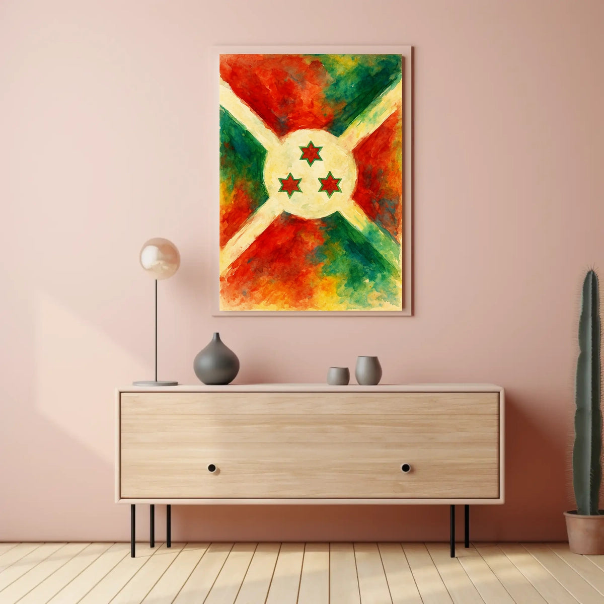 Vibrant Abstract Flag Abstract Poster