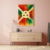 Vibrant Abstract Flag Abstract Poster