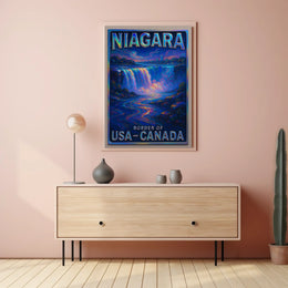 Niagara Falls Impressionistic Travel Poster