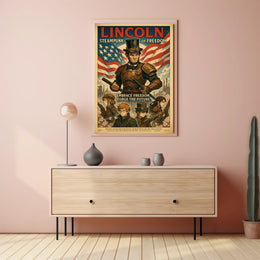 Lincoln Steampunk of Freedom Poster