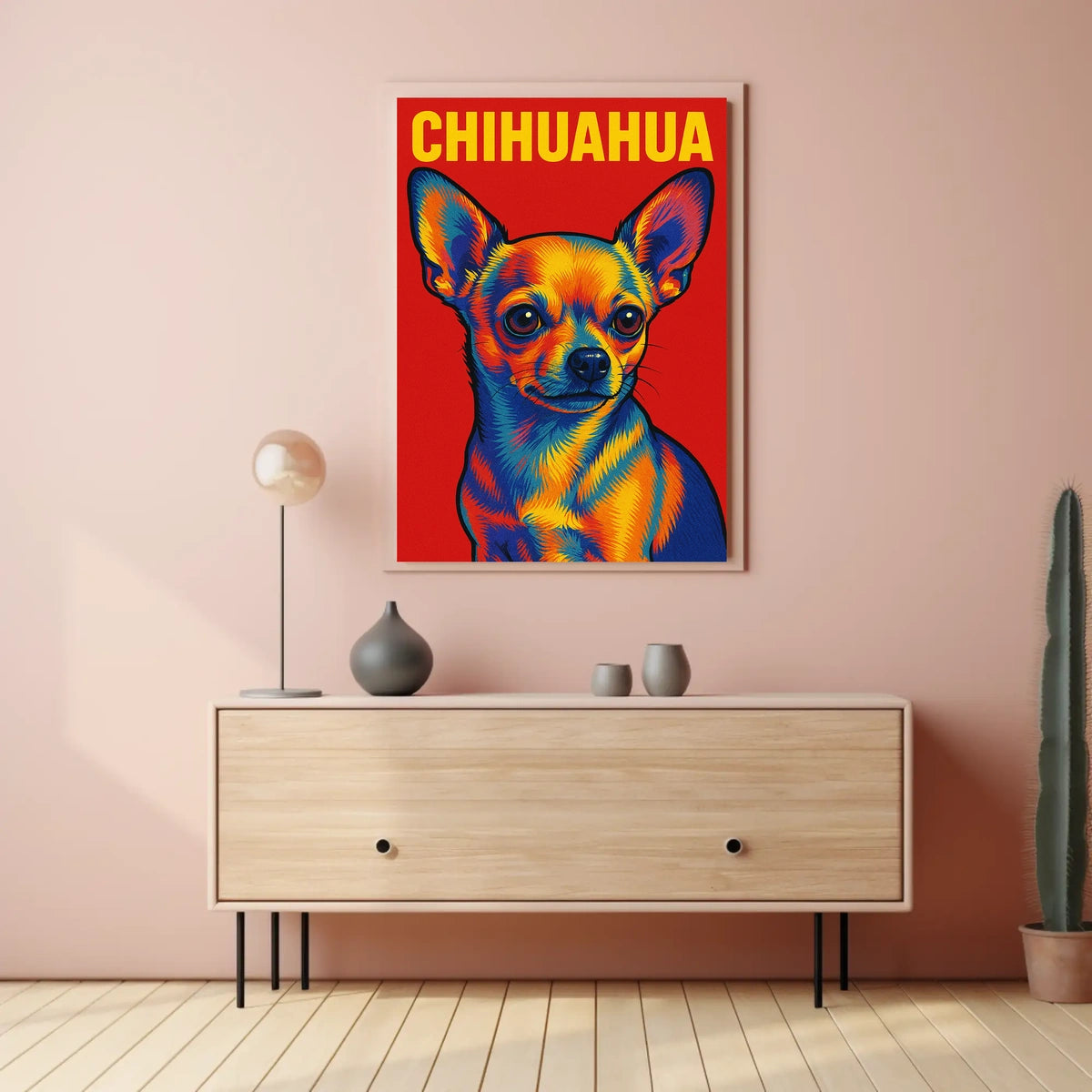 Vibrant Chihuahua Portrait Poster