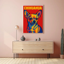 Vibrant Chihuahua Portrait Poster