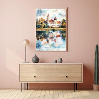 Belarus Mir Castle Reflection View Poster