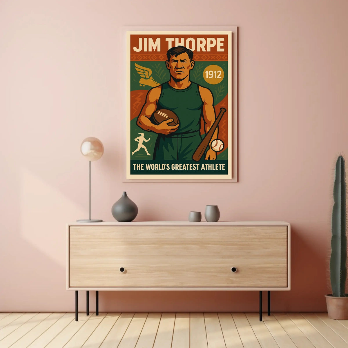 Jim Thorpe Legendary Athlete Poster