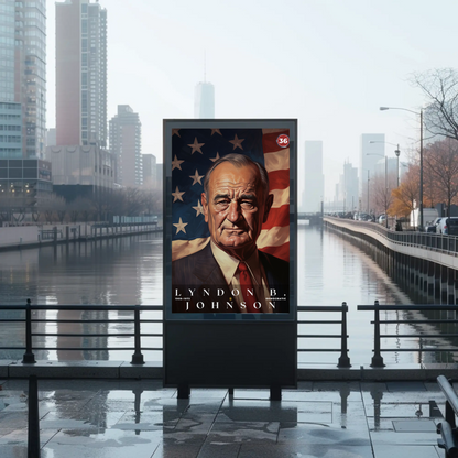 Lyndon Johnson 36th President Of The United States Portrait