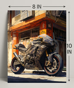Urban Motorcycle Adventure Poster PosterGoat