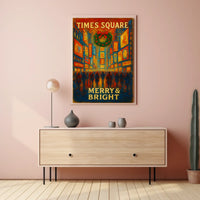 Times Square Merry Bright Poster
