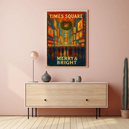 Times Square Merry Bright Poster