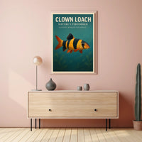 Clown Loach Nature's Performer Wall Art PosterGoat