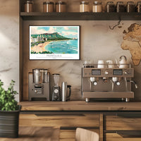 Honolulu Beach Scene Poster