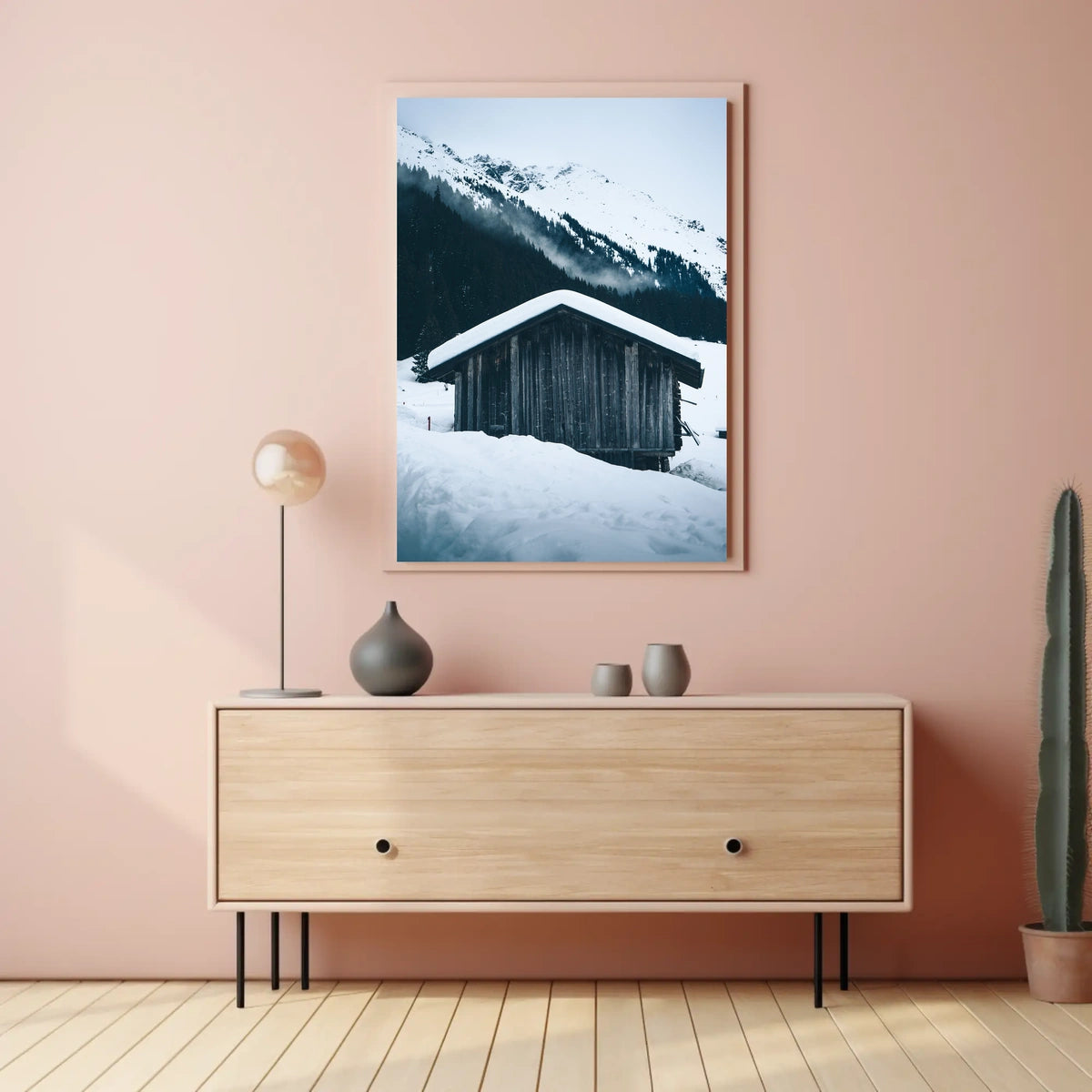 Winter Mountain Retreat Poster