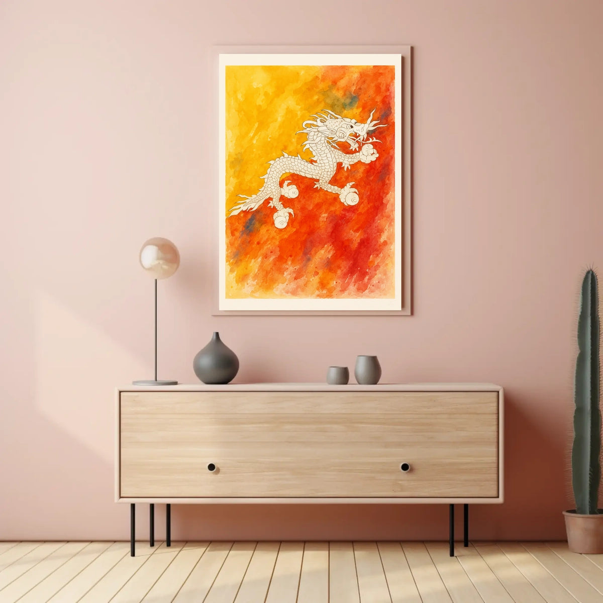 Dragon In Fiery Hues Poster