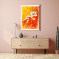 Dragon In Fiery Hues Poster