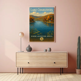 Lake Charlevoix Autumn Serenity Travel Poster
