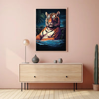 Tropical Tiger in Jungle Environment - Animal Poster