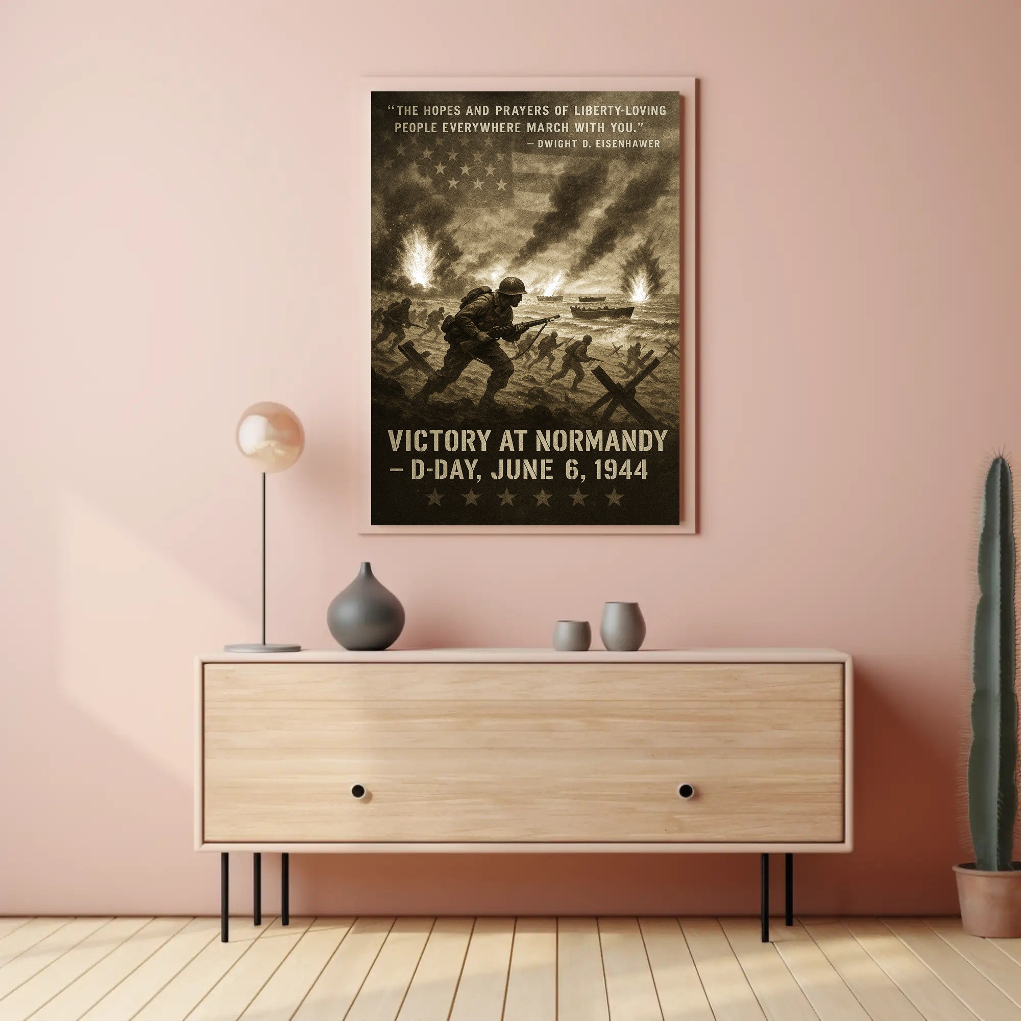 Dwight D. Eisenhower Quote DDay Victory Poster PosterGoat