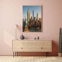 New York City Landmarks Skyline Poster Modern Wall Art
