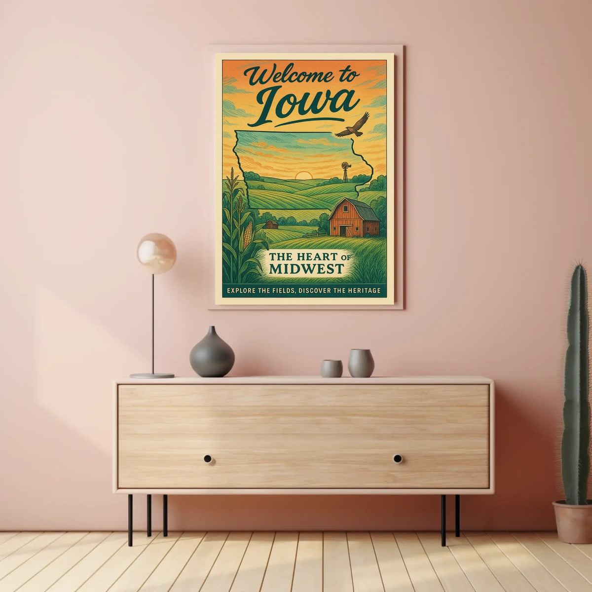 Welcome to Iowa The Heart of the Midwest Poster