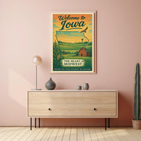 Welcome to Iowa The Heart of the Midwest Poster