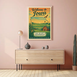 Welcome to Iowa The Heart of the Midwest Poster