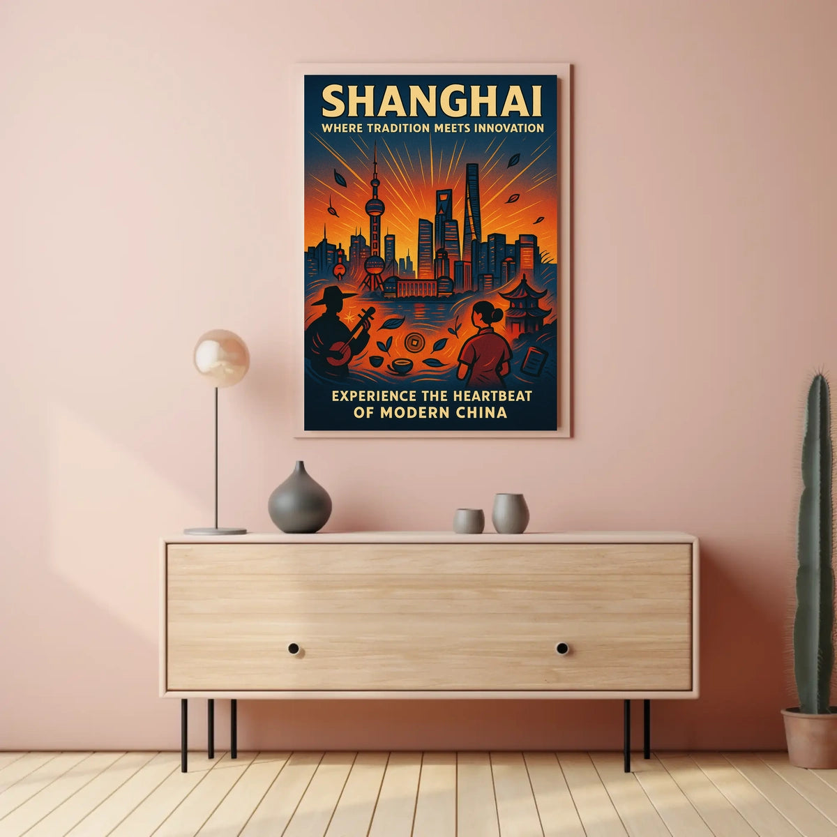 Shanghai Where Tradition Meets Innovation Poster