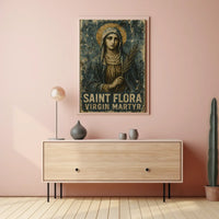 Saint Flora Vintage Religious Art Poster - Cultural Heritage Poster